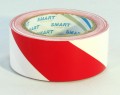 Taśma samoprzylepna ostrzegawcza biało-czerwona 50mm x 25m