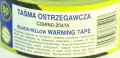 Taśma samoprzylepna ostrzegawcza żółto-czarna 50mm x 25m