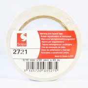 Taśma samoprzylepna Ostrzegawcza i Znakująca Biała 50mm 33m SCAPA 2721 
