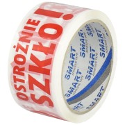 Taśma samoprzylepna z nadrukiem "OSTROŻNIE SZKŁO!"